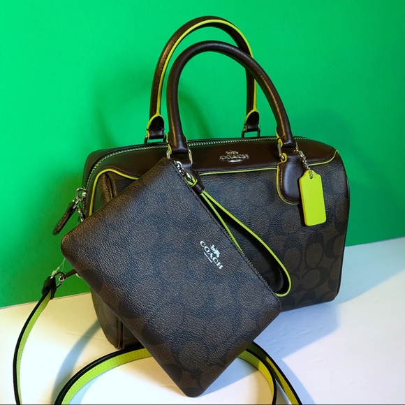 Coach Mini Bennett Leather Satchel / Wristlet Set - Picture 3 of 8